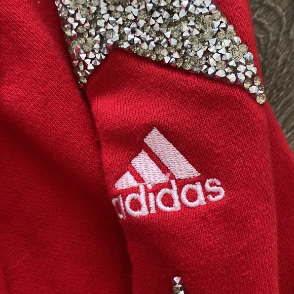 Furst of a Kind Chicago Bulls hoodie sweatshirt red glitter stars red medium - Picture 5 of 6